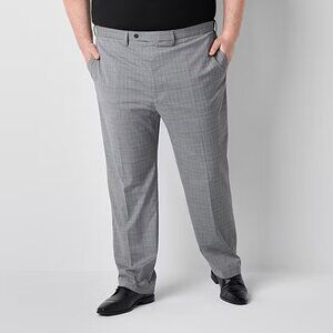 NEW Shaquille O'Neal XLG Men's Big and Tall Plaid Classic Fit Suit Pants 48 X 30